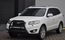 Hyundai Santa Fe 2 2006-2012 Frontbügel WT018 Schwarz (Edelstahl) Foto 3