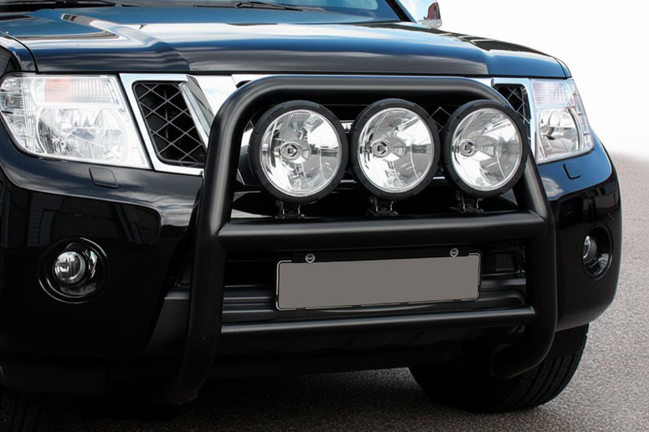 Nissan Navara 2006-2015 Frontbügel WT018 Schwarz (Edelstahl) Image
