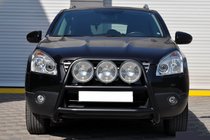 Nissan Qashqai 2010-2014 Frontbügel WT018 Schwarz (Edelstahl) Foto 1