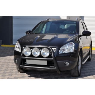 Frontbügel WT018 Schwarz (Edelstahl) Nissan Qashqai 2010-2014 Foto 2
