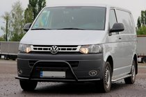 Volkswagen T5 2010-2015 Frontbügel WT007ST Schwarz (Edelstahl) Foto 2