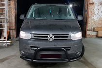 Volkswagen T5 2010-2015 Frontbügel WT006ST Schwarz (Edelstahl) Foto 3