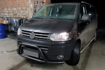 Volkswagen T5 2010-2015 Frontbügel WT006ST Schwarz (Edelstahl) Foto 2