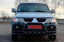 Mitsubishi Pajero Sport 1996-2007 Frontschutzbügel ST015WT Schwarz (Edelstahl) Foto 2