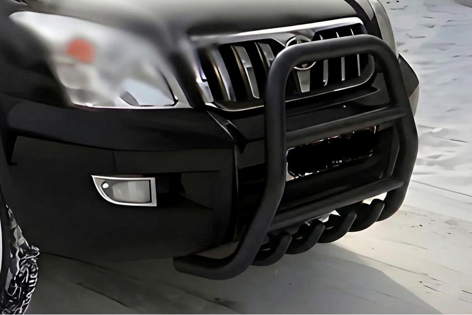 Toyota Land Cruiser Prado 120 2002-2009 Hoher Frontbügel Black (Edelstahl) Image