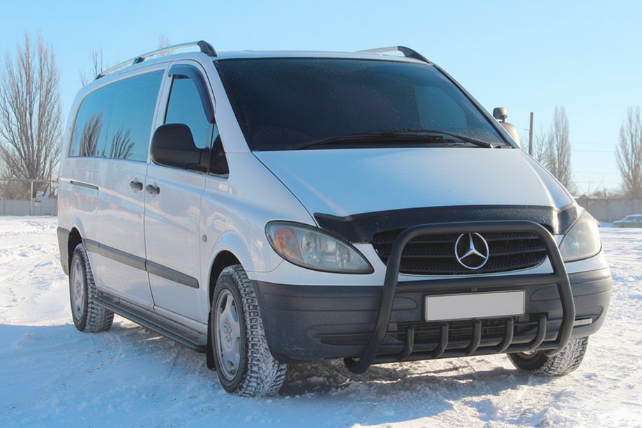 Mercedes Vito W639 2004-2014 Frontbügel XL-WT025 Schwarz (Edelstahl) Image