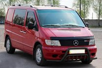 Mercedes Vito W638 1996-2003 Frontbügel mit Hörnern WT002 Plus Schwarz (Edelstahl) Foto 2