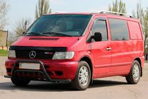 Mercedes Vito W638 1996-2003 Frontbügel mit Hörnern WT002 Plus Schwarz (Edelstahl) Foto 3