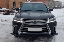 Lexus LX570/450d 2008-2022 Frontschutzbügel ST014 Black (2015+, Edelstahl) Foto 2