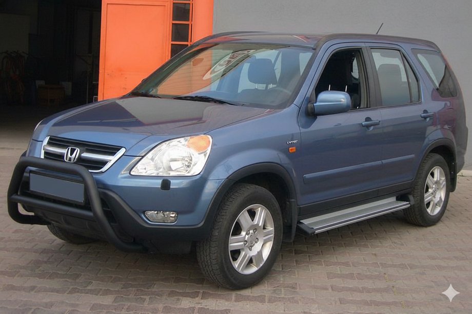 Honda CRV 2001-2006 Frontbügel WT005 Schwarz (Edelstahl) Image