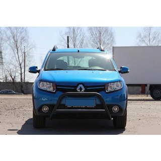 Frontbügel WT006 Schwarz (Edelstahl) Dacia Sandero 2013-2020 Foto 1