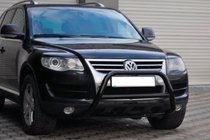Volkswagen Touareg 2002–2010 Frontbügel WT005 Colt Schwarz (Edelstahl) Foto 2