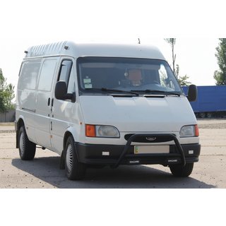 Frontbügel WT006 Schwarz (Edelstahl) Ford Transit 1991-2000 Foto 1