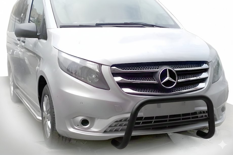 Mercedes Vito/V-class W447 2014- Frontbügel WT005 Schwarz (Edelstahl) Image