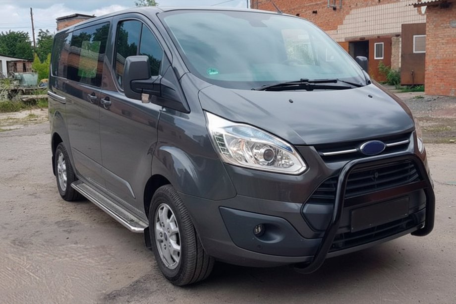 Ford Custom 2013-2022 Frontbügel WT006 Schwarz (Edelstahl) Image