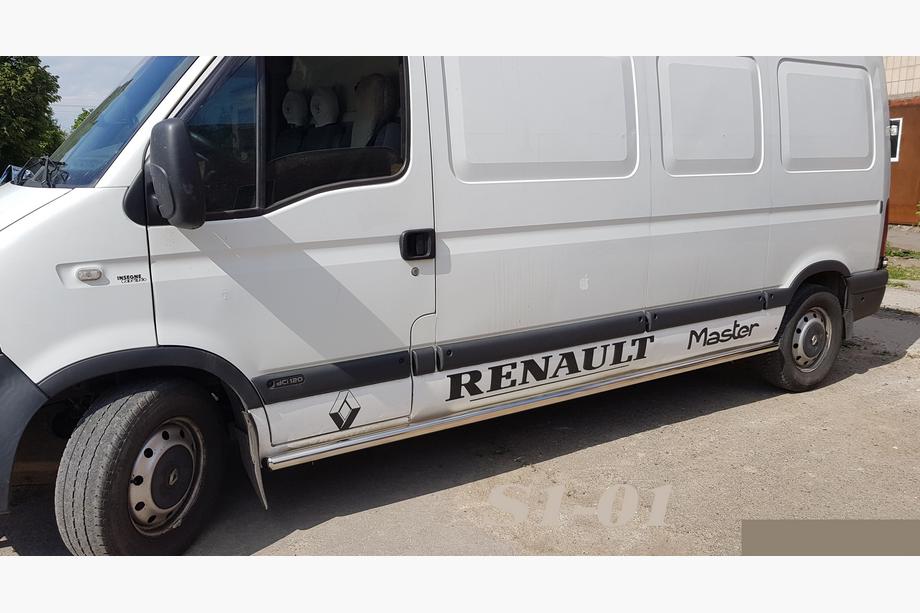 Renault Master 1998-2010 Seitliche Rohre (2 Stk., Edelstahl) Langer Radstand Image