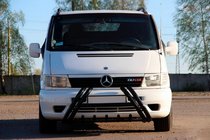 Mercedes Vito W638 1996-2003 Frontschutzbügel Kelebek WT011 Black (Edelstahl) Foto 3