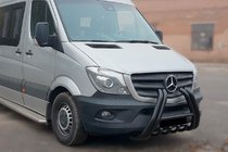 Mercedes Sprinter W906 2006–2018 Frontbügel F1-01 Schwarz (2013-2018, Edelstahl) Foto 1