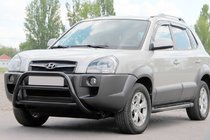 Hyundai Tucson JM 2004- Frontbügel WT022 Schwarz (Edelstahl) Foto 2