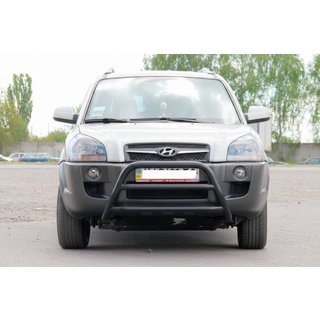 Frontbügel WT022 Schwarz (Edelstahl) Hyundai Tucson JM 2004- Foto 1