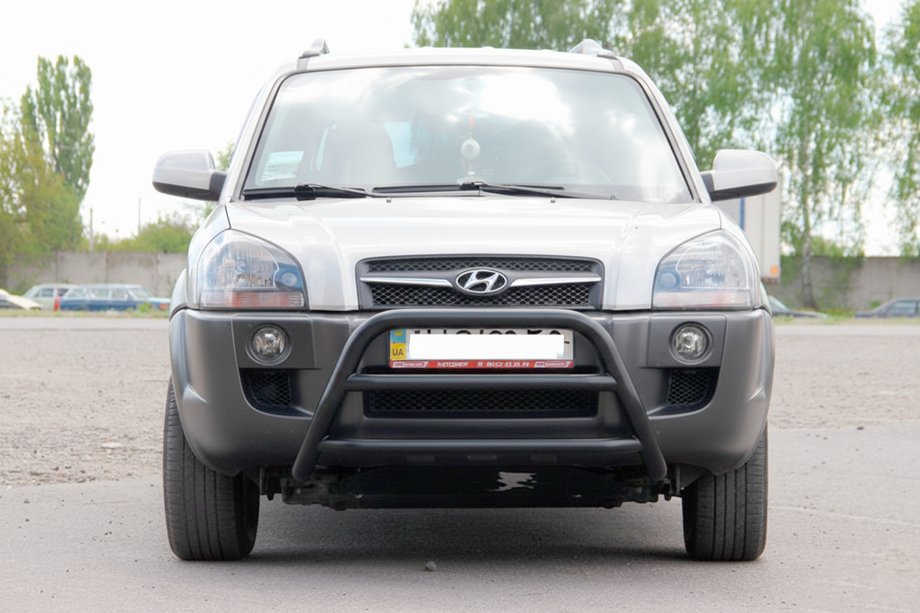 Hyundai Tucson JM 2004- Frontbügel WT022 Schwarz (Edelstahl) Image