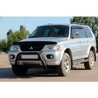 Frontbügel WT022 Schwarz (Edelstahl) Mitsubishi Pajero Sport 1996-2007 Foto 3