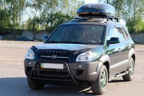 Hyundai Tucson JM 2004- Frontbügel WT025 Schwarz (Edelstahl) Foto 2