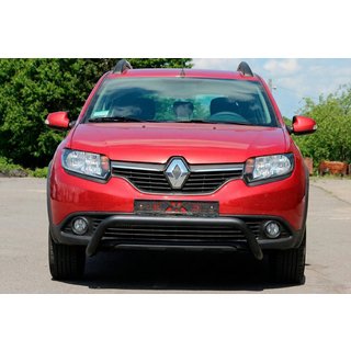 Frontbügel WT007 Schwarz (Edelstahl) Dacia Sandero 2013-2020 Foto 1
