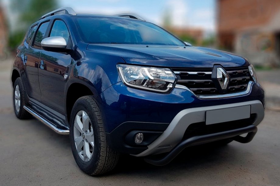 Renault Duster 2018-2024 Frontbügel WT007 Schwarz (Edelstahl) Image