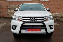 Toyota Hilux 2015- Frontbügel WT007 Schwarz (Edelstahl) Foto 3
