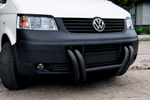 Volkswagen T5 Transporter 2003-2010 Frontbügel ST006-03 Grille Black (Edelstahl) Foto 1