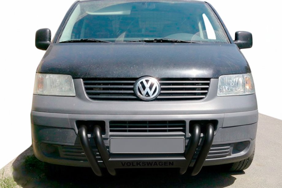 Volkswagen T5 Transporter 2003-2010 Frontbügel ST006-04 Grille Black (Edelstahl) Image