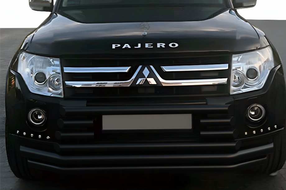 Mitsubishi Pajero Wagon IV 2006-2021 Frontschutzbügel ST015-9 Schwarz (Edelstahl) Image