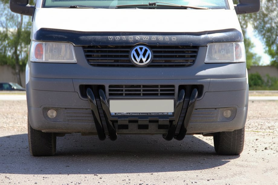 Volkswagen T5 Transporter 2003-2010 Frontbügel ST006-15 Grille Black (Edelstahl) Foto 1