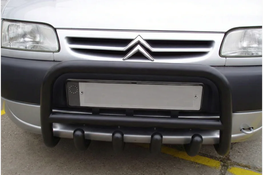 Citroen Berlingo 1996-2008 Frontbügel QT006 Schwarz (Edelstahl) Image