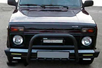 Lada Niva und Urban 1977- Frontbügel QT006 Schwarz (Edelstahl) Foto 3