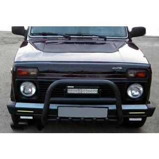 Frontbügel QT006 Schwarz (Edelstahl) Lada Niva та Urban 1977- Foto 3