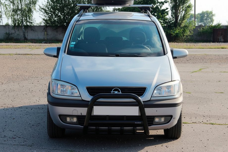 Opel Zafira A 1998-2005 Frontbügel QT006 Schwarz (Edelstahl) Image