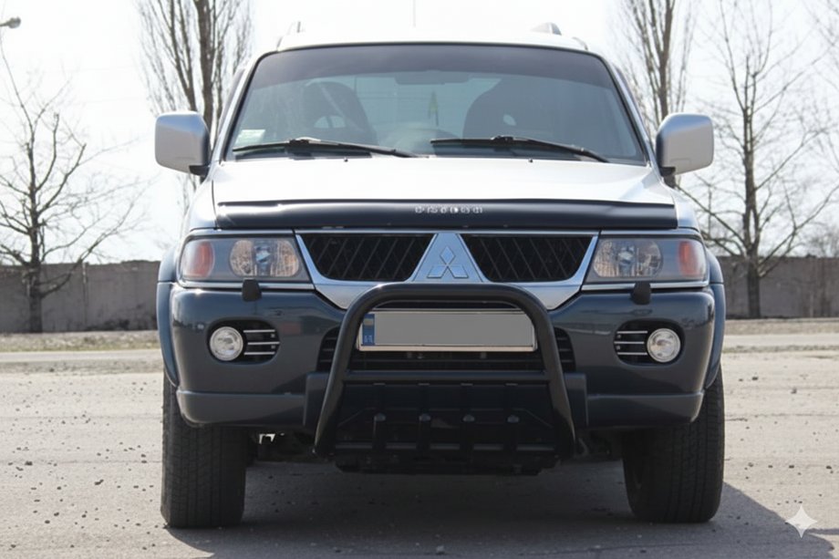 Mitsubishi Pajero Sport 1996-2007 Frontbügel QT006 Schwarz (Edelstahl) Image