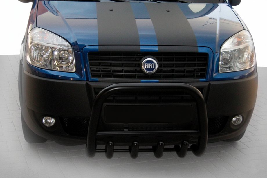 Fiat Doblo I 2005-2010 Frontbügel QT006 Schwarz (Edelstahl) Image