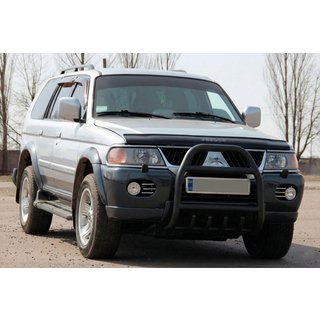 Frontbügel QT007 Schwarz (Edelstahl) Mitsubishi Pajero Sport 1996-2007 Foto 2