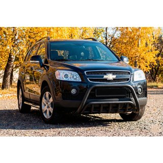 Frontbügel WT002 Schwarz (Edelstahl) Chevrolet Captiva 2006-2019 Foto 2