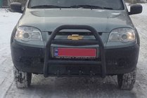 Chevrolet Niva 1998-2020 Frontbügel QT007 Schwarz (Edelstahl) Foto 2