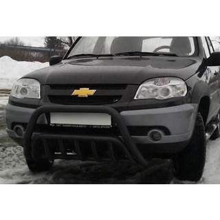 Frontbügel WT002 Schwarz (Edelstahl) Chevrolet Niva 1998-2020