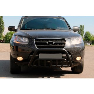 Frontbügel WT002 Schwarz (Edelstahl) Hyundai Santa Fe 2 2006-2012 Foto 2