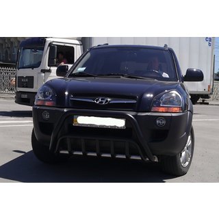 Frontbügel WT002 Schwarz (Edelstahl) Hyundai Tucson JM 2004- Foto 3