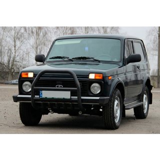 Frontbügel QT007 Schwarz (Edelstahl) Lada Niva та Urban 1977- Foto 2
