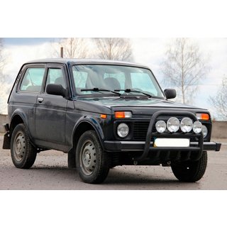 Frontbügel QT007 Schwarz (Edelstahl) Lada Niva та Urban 1977- Foto 3
