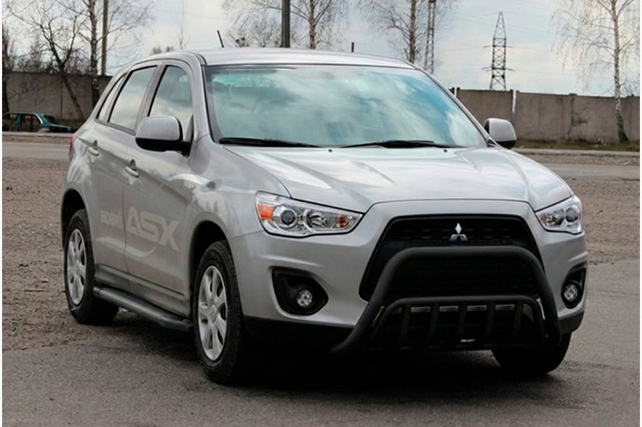 Mitsubishi ASX 2010-2023 Frontbügel WT002 Schwarz (Edelstahl) Image