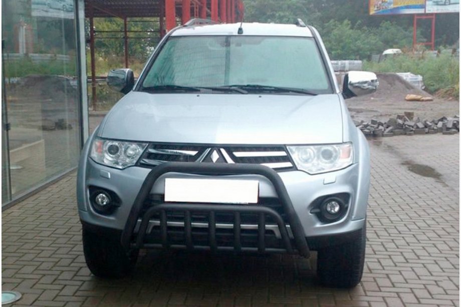 Mitsubishi Pajero Sport 2008-2015 Frontschutzbügel WT002 Schwarz (Edelstahl) Foto 1